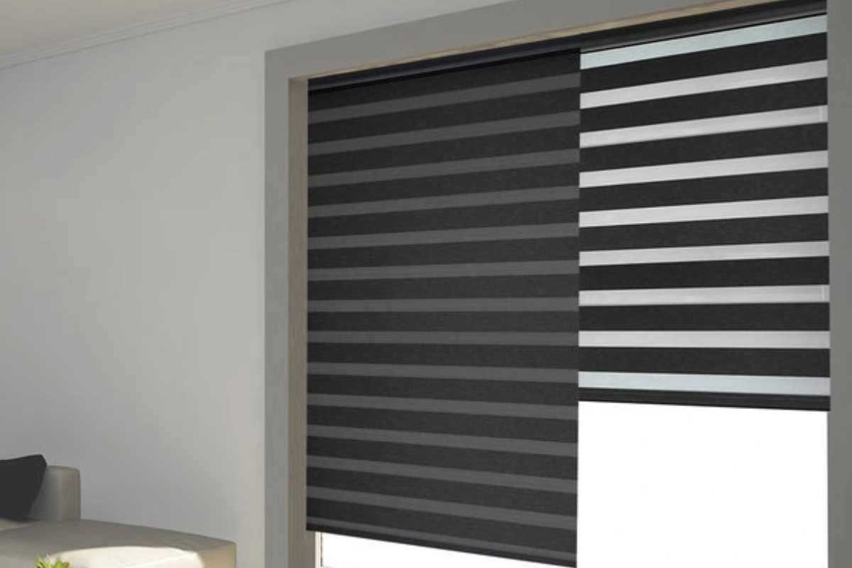 Rèm cầu vồng đen trắng