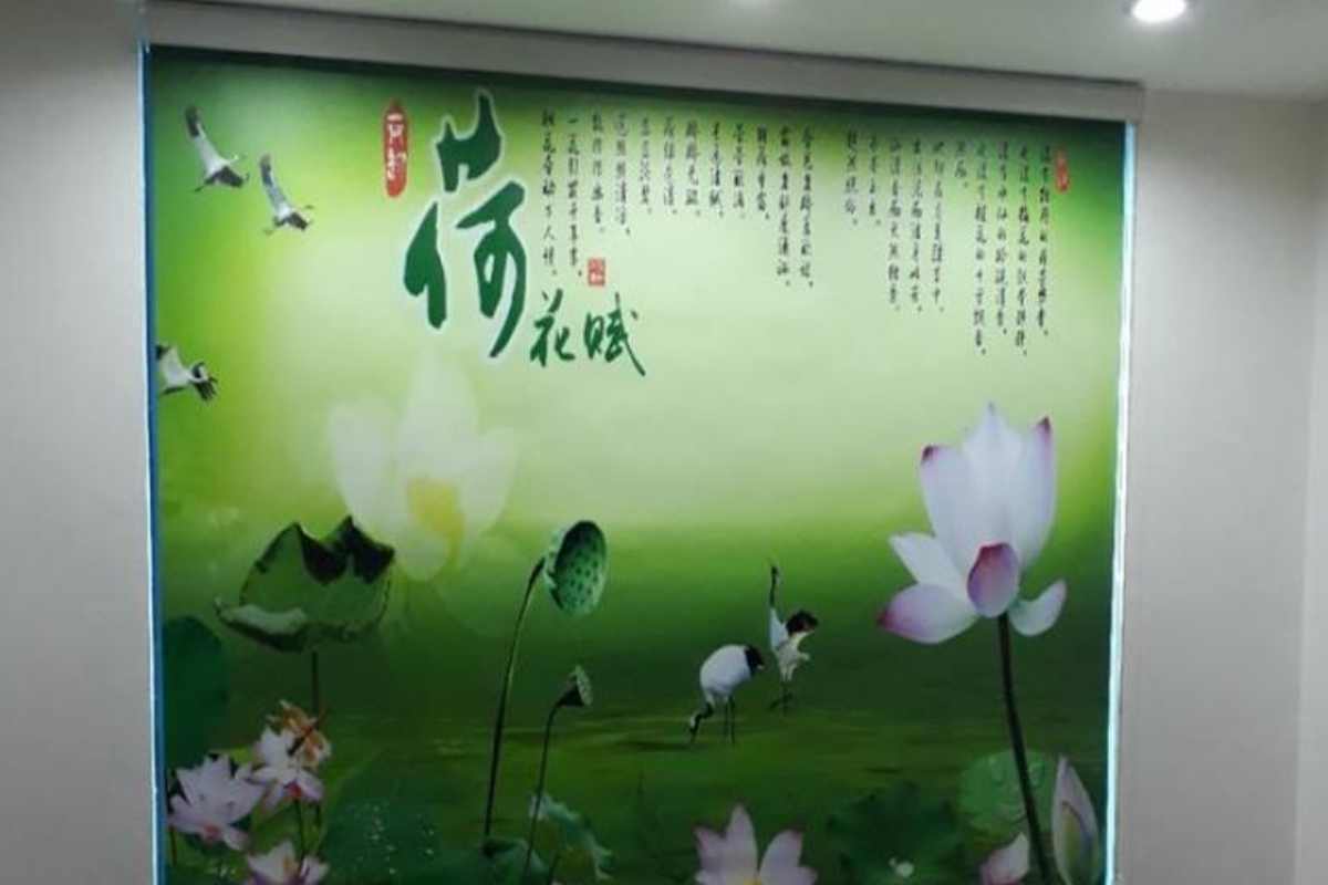 Rèm cuốn in tranh