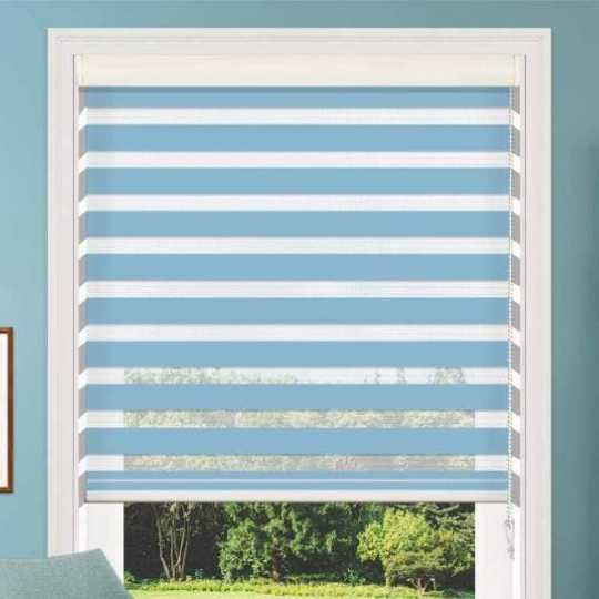 Rèm Cuốn Cầu Vồng Xanh Pastel 