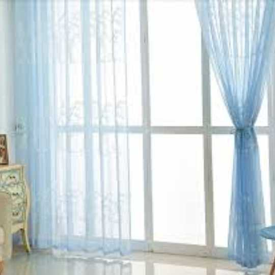 Rèm Voan Xanh Pastel