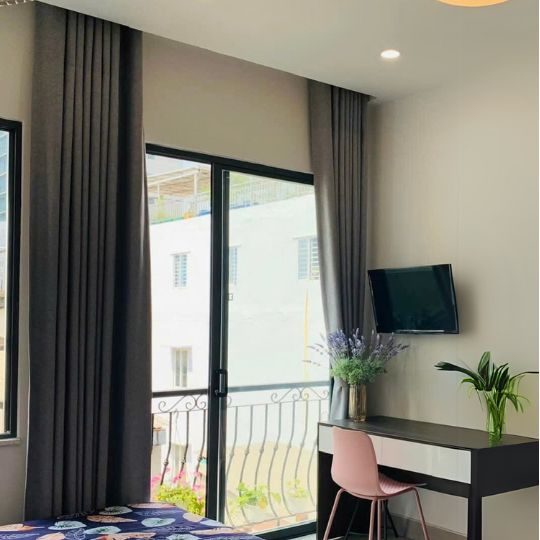 Rèm Vải Chống Nắng Xám